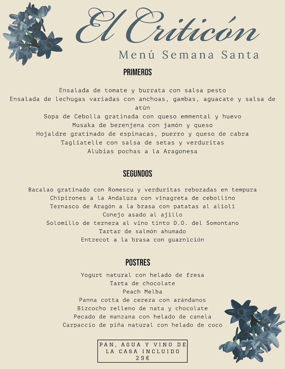 Menu El Criticón Restaurante-1
