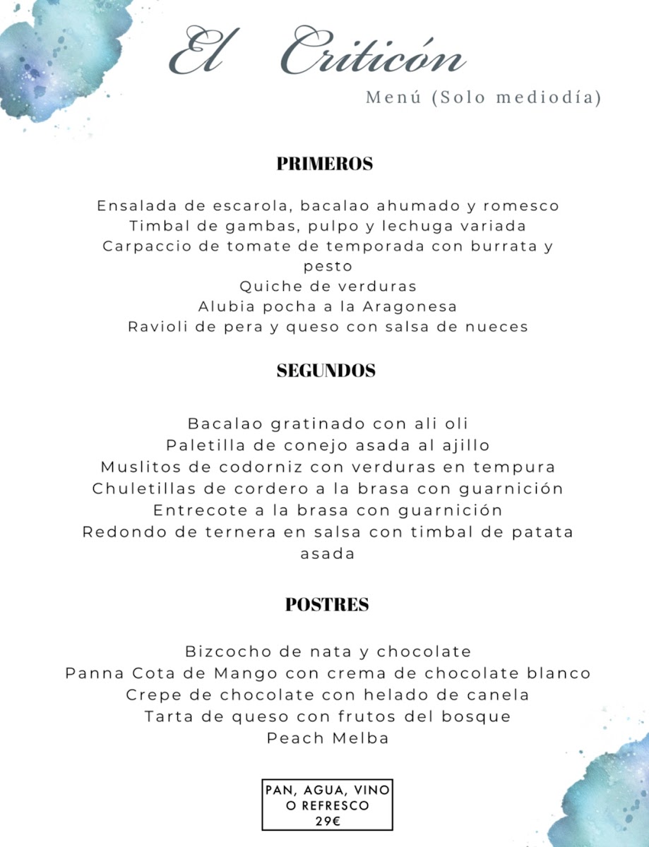 Menu El Criticón Restaurante-5