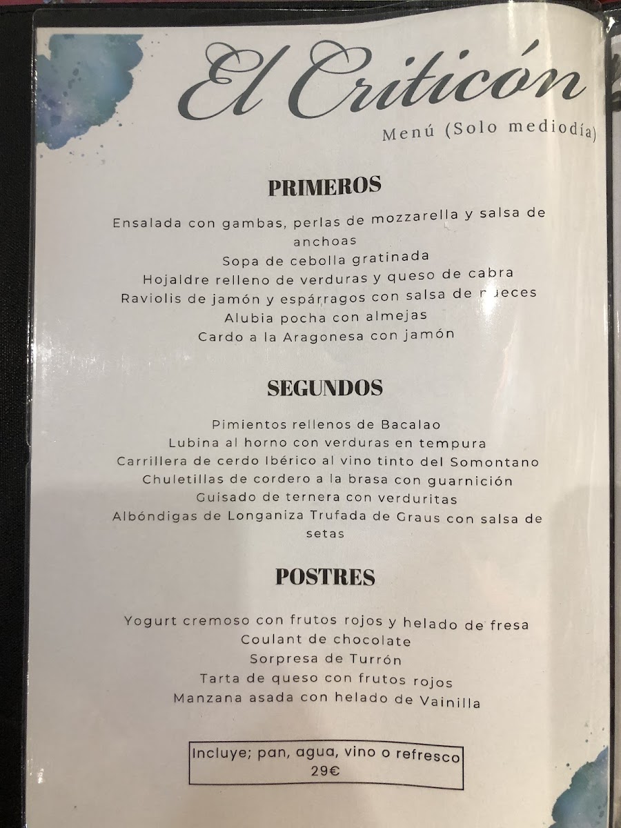 Menu El Criticón Restaurante-7